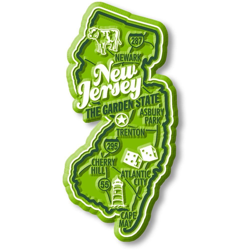 New Jersey - NJ Premium State Magnet Collectible Souvenir Made in the USA