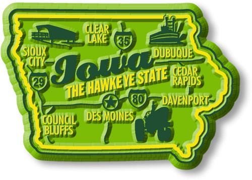 Iowa - IA Premium State Magnet Collectible Souvenir Made in the USA