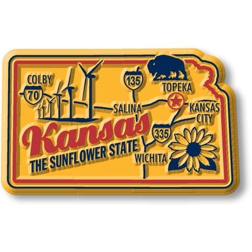 Kansas - KS Premium State Magnet Collectible Souvenir Made in the USA