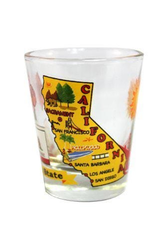 California Shot Glass – “The Golden State” | 2 oz Souvenir iconic charm with collectible