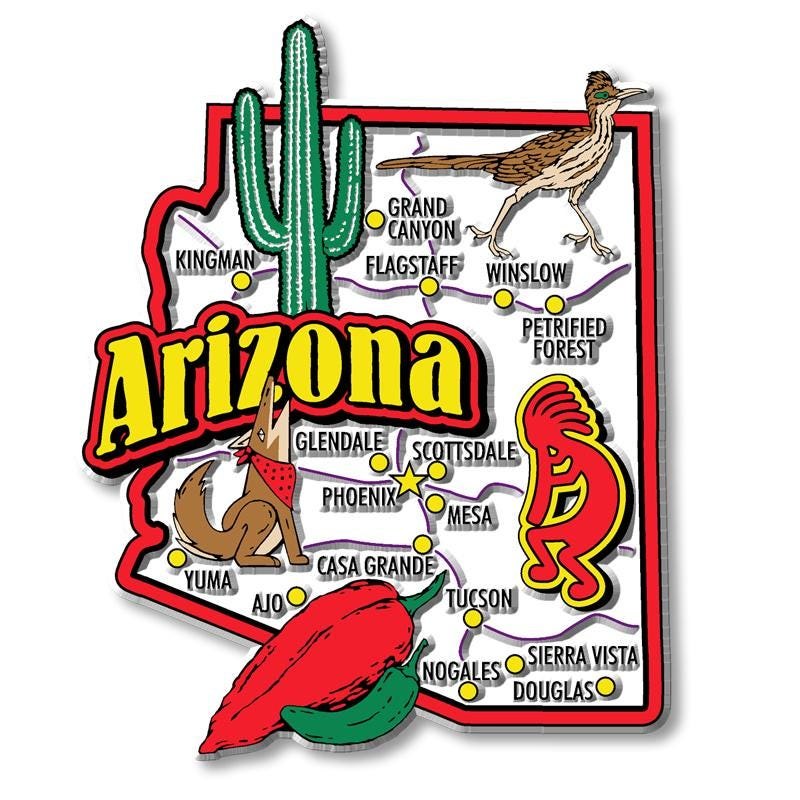 ARIZONA - AZ Jumbo State Magnet – Collectible Souvenirs & Gifts Made in the USA