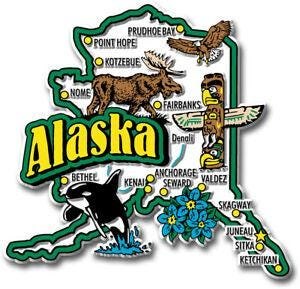 ALASKA - AK Jumbo State Magnet – Collectible Souvenirs & Gifts Made in the USA