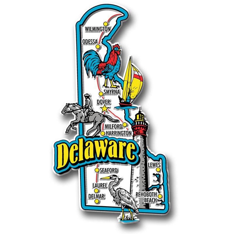 Delaware - DE Jumbo State Magnet – Collectible Souvenirs & Gifts Made in the USA