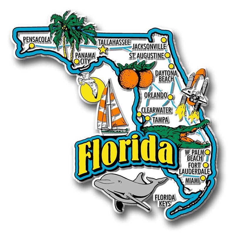 Florida - FL Jumbo State Magnet – Collectible Souvenirs & Gifts Made in the USA