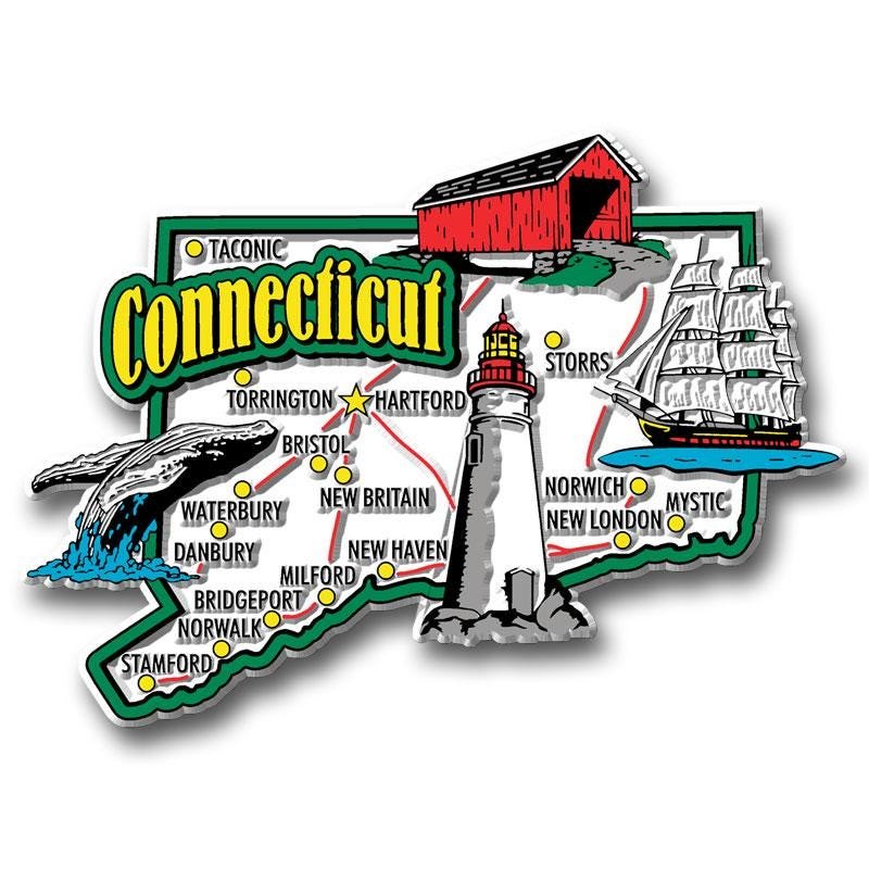 Connecticut - CT Jumbo State Magnet – Collectible Souvenirs & Gifts Made in the USA