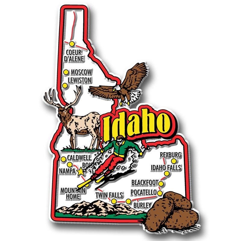 IDAHO - ID Jumbo State Magnet – Collectible Souvenirs & Gifts Made in the USA