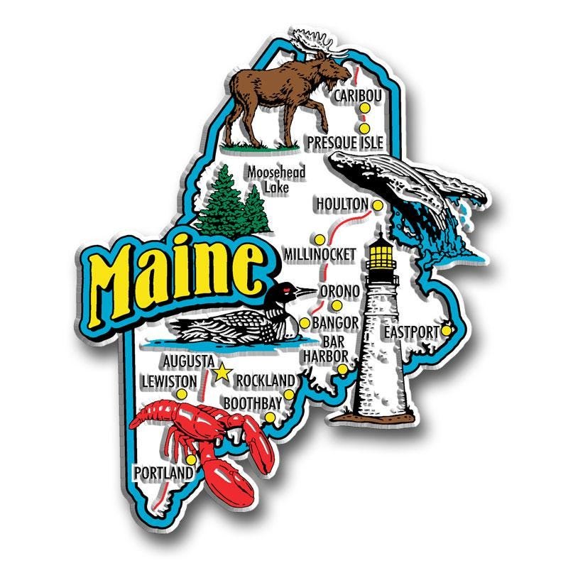MAINE - ME Jumbo State Magnet – Collectible Souvenirs & Gifts Made in the USA