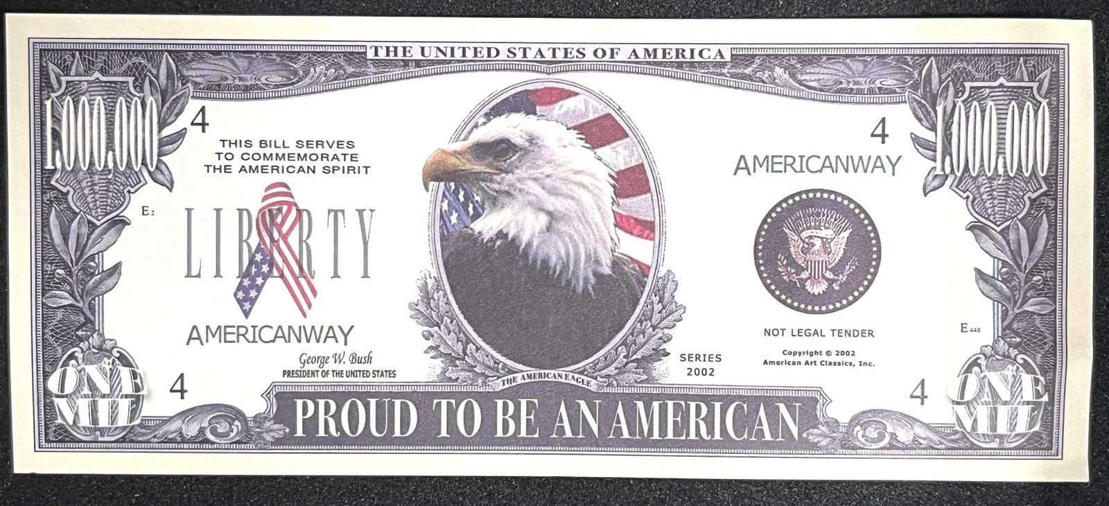 Million Dollar Liberty Eagle Bill – Patriotic Fun & Fortune Vibes 10 Pcs. Price