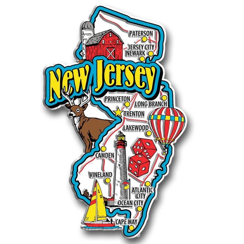 New Jersey - NJ Jumbo State Magnet – Collectible Souvenirs & Gifts Made in the USA