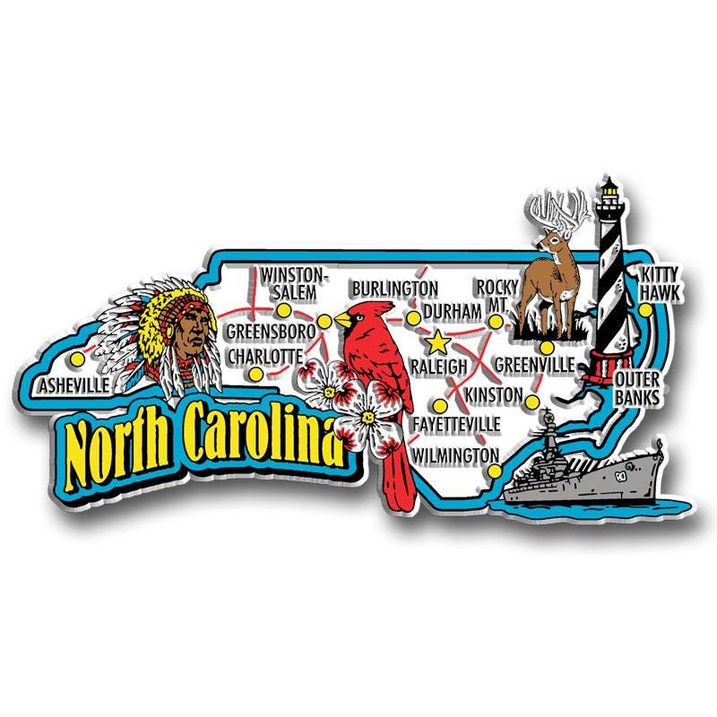 North Carolina - NC Jumbo State Magnet – Collectible Souvenirs & Gifts Made in the USA