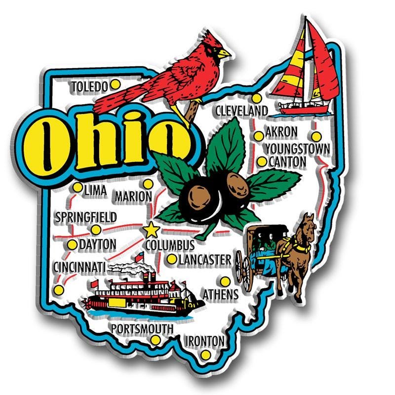 Ohio - OH Jumbo State Magnet – Collectible Souvenirs & Gifts Made in the USA