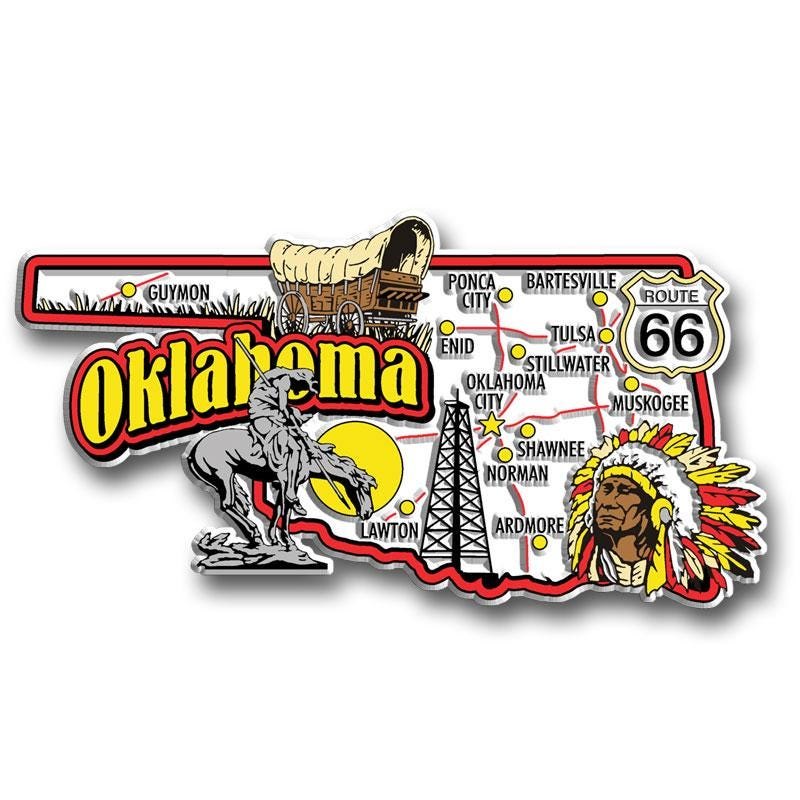 Oklahoma - OK Jumbo State Magnet – Collectible Souvenirs & Gifts Made in the USA