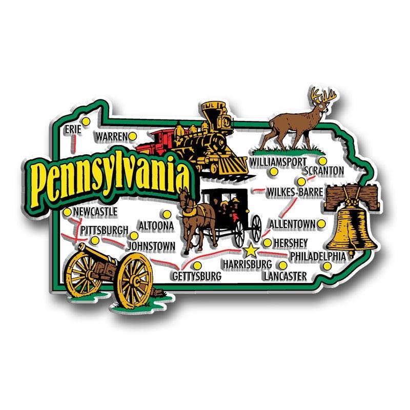 Pennsylvania - PA Jumbo State Magnet – Collectible Souvenirs & Gifts Made in the USA