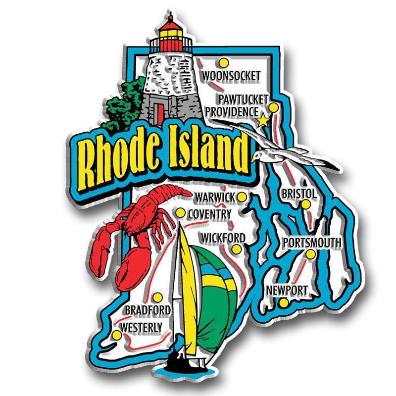 Rhode Island - RI Jumbo State Magnet – Collectible Souvenirs & Gifts Made in the USA