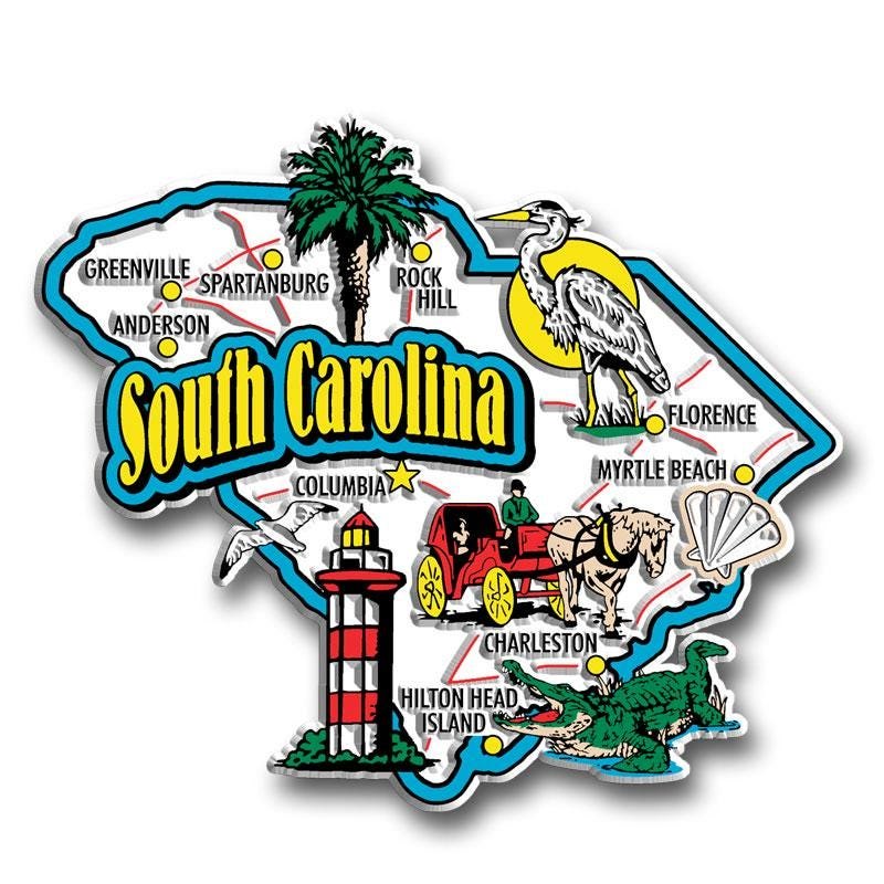South Carolina - SC Jumbo State Magnet – Collectible Souvenirs & Gifts Made in the USA