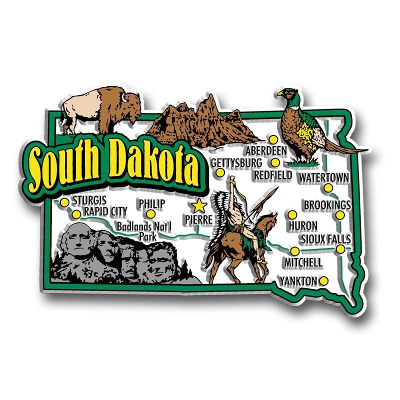South Dakota - SD Jumbo State Magnet – Collectible Souvenirs & Gifts Made in the USA