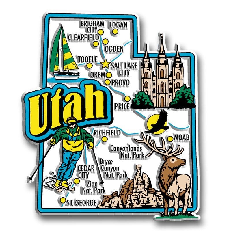 Utah - UT Jumbo State Magnet – Collectible Souvenirs & Gifts Made in the USA