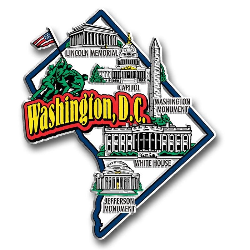 Washington D.C. Jumbo State Magnet – Collectible Souvenirs & Gifts Made in the USA