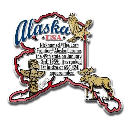 Alaska - AK Information State Magnet – Collectible Souvenirs & Gifts Made in the USA