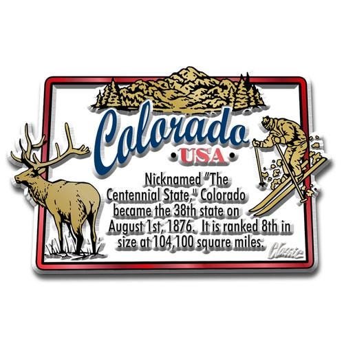 Colorado - CO information State Magnet – Collectible Souvenirs & Gifts Made in the USA