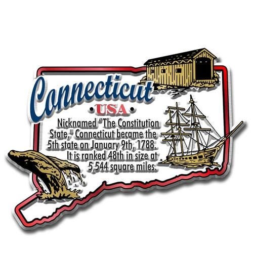 Connecticut - CT information State Magnet – Collectible Souvenirs & Gifts Made in the USA