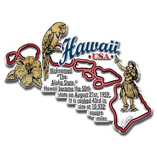 Hawaii - HI information State Magnet – Collectible Souvenirs & Gifts Made in the USA