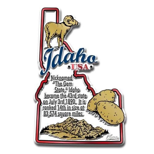 Idaho - ID information State Magnet – Collectible Souvenirs & Gifts Made in the USA