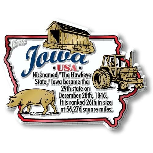 Iowa - IA information State Magnet – Collectible Souvenirs & Gifts Made in the USA
