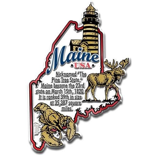 Maine - ME information State Magnet – Collectible Souvenirs & Gifts Made in the USA