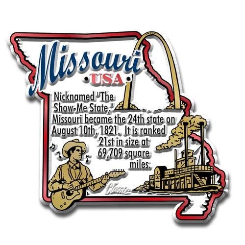 Missouri – MO Information State Magnet Collectible Souvenirs & Gifts Made in the USA