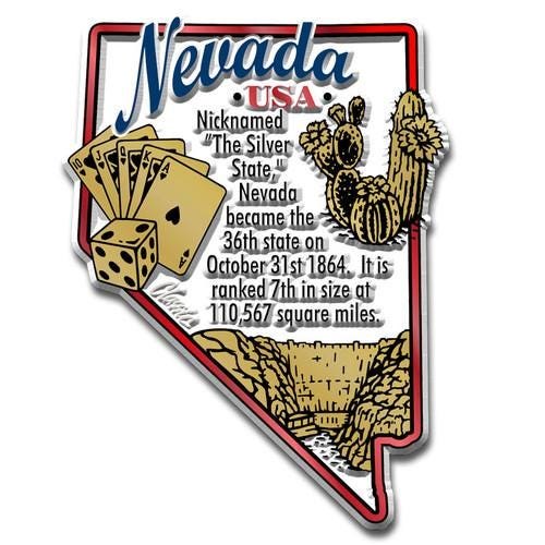 Nevada - NV Information State Magnet Collectible Souvenirs & Gifts Made in the USA