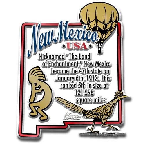 New Mexico - NM Information State Magnet Collectible Souvenirs & Gifts Made in the USA