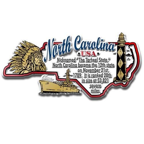 North Carolina - NC Information State Magnet Collectible Souvenirs & Gifts Made in the USA