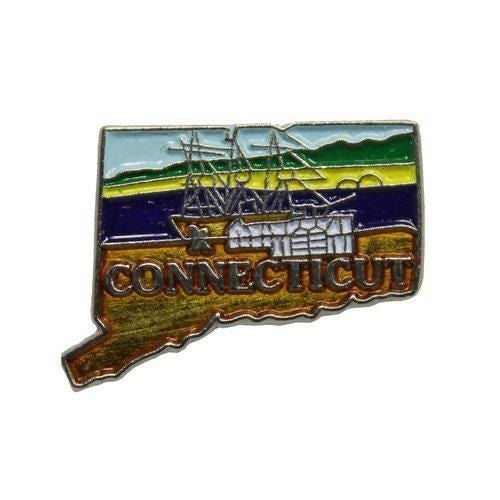 CONNECTICUT - CT Hat Pin Colorful attractive.