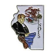 ILLINOIS - IL Hat Pin Colorful attractive.