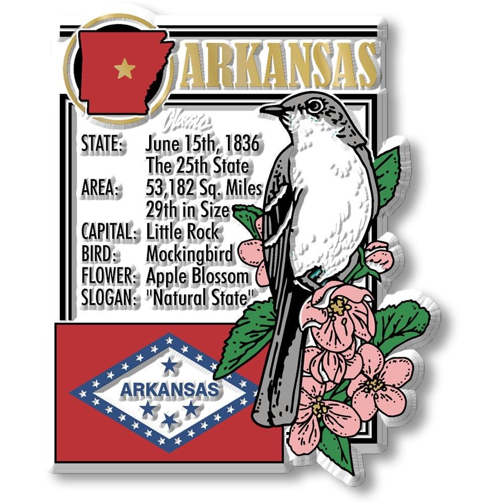 ARKANSAS - AR Montage State Magnet – Collectible Souvenirs & Gifts Made in the USA