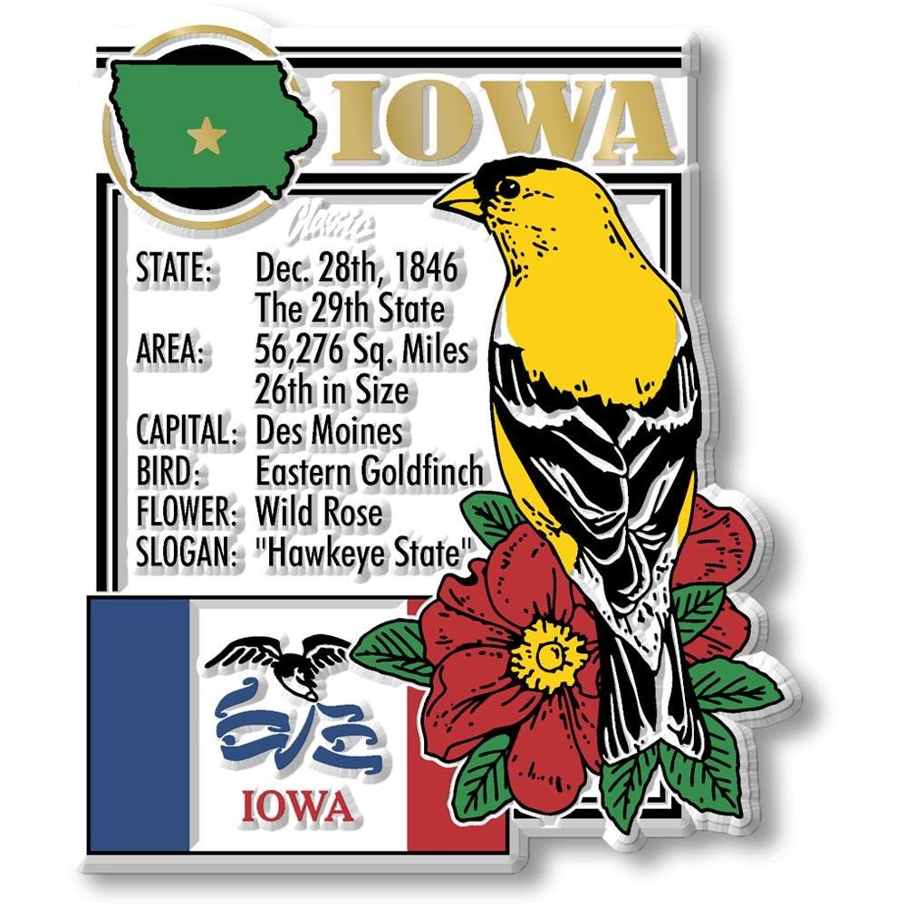 IOWA - IA Montage State Magnet – Collectible Souvenirs & Gifts Made in the USA