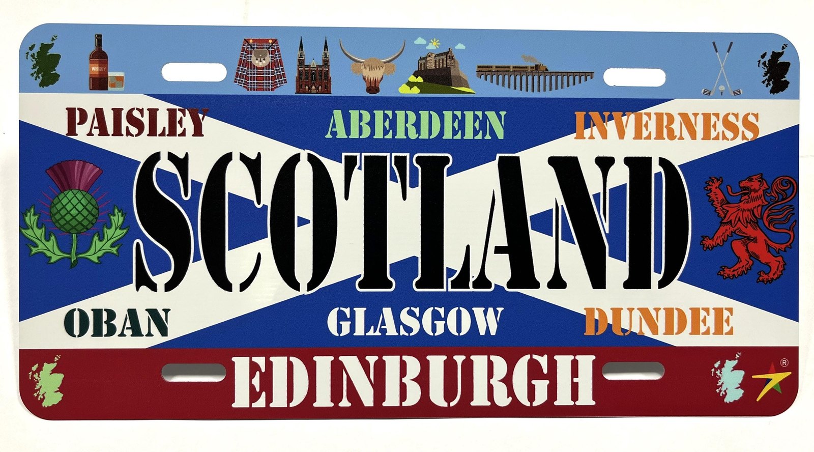SCOTLAND Country Aluminum License Plate Tag Size - 12"x6" Made in USA