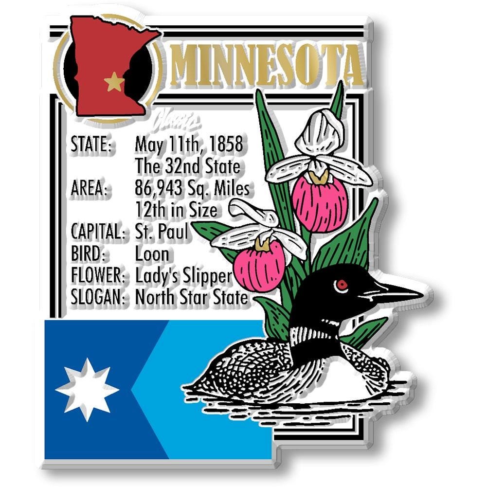 MINNISOTA - MN Montage State Magnet – Collectible Souvenirs & Gifts Made in the USA