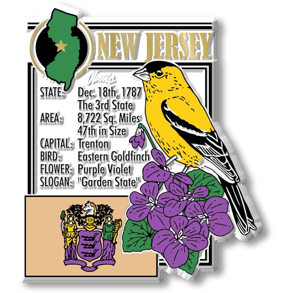 New Jersey - NJ Montage State Magnet – Collectible Souvenirs & Gifts Made in the USA