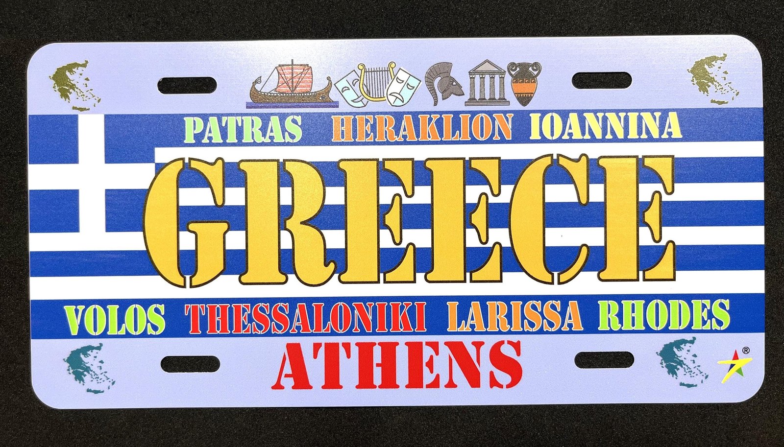 GREECE Country Aluminum License Tag Size - 12"x6"