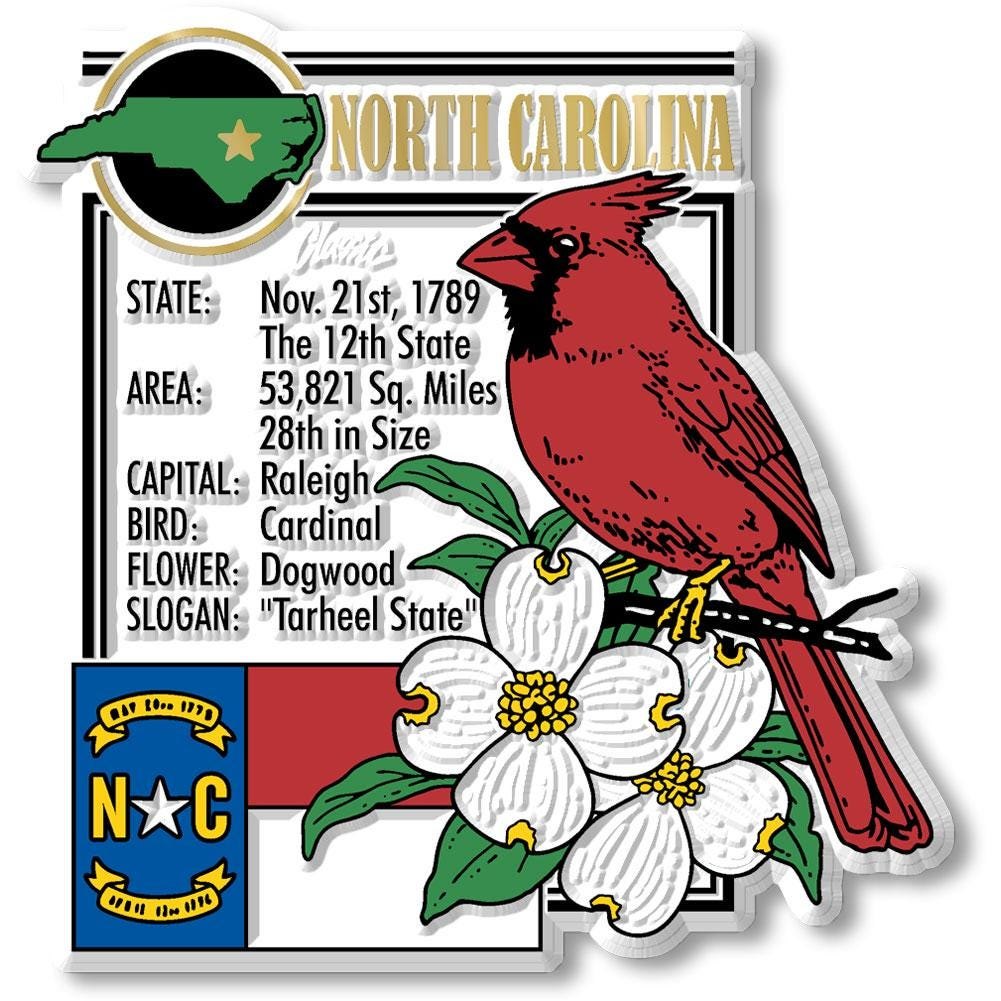 North Carolina - NC Montage State Magnet – Collectible Souvenirs & Gifts Made in the USA