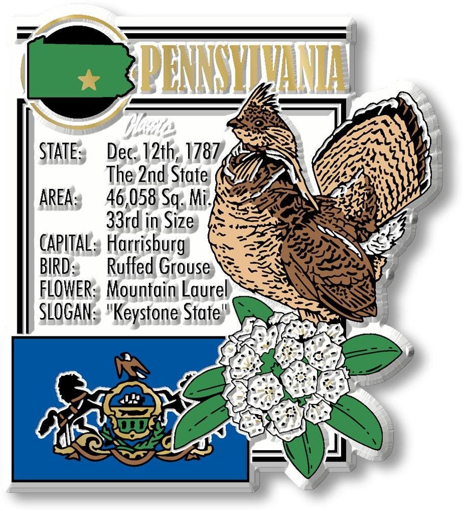 Pennsylvania - PA Montage State Magnet – Collectible Souvenirs & Gifts Made in the USA