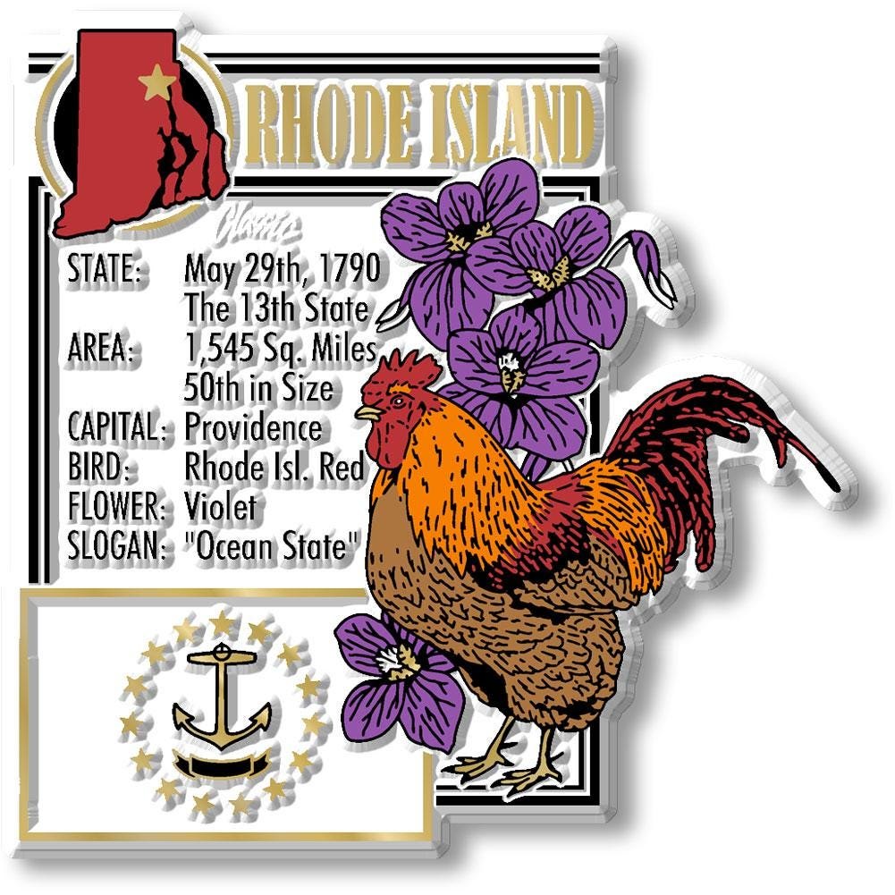 Rhode Island - RI Montage State Magnet – Collectible Souvenirs & Gifts Made in the USA
