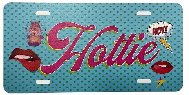 Hottie Aluminum License Plate Tag Size - 12"x6"