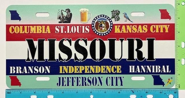 Missouri - MO State Aluminum License Plate Tag Size - 12"x6" Made in USA