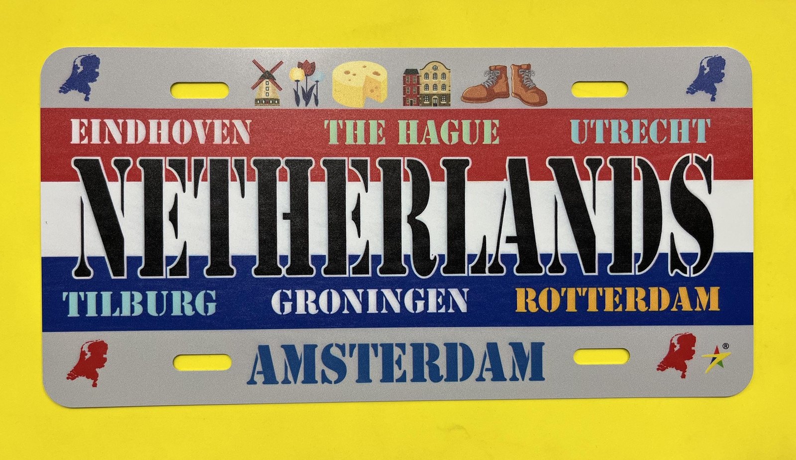 NETHERLAND Country Aluminum License Tag Size - 12"x6" Made in USA