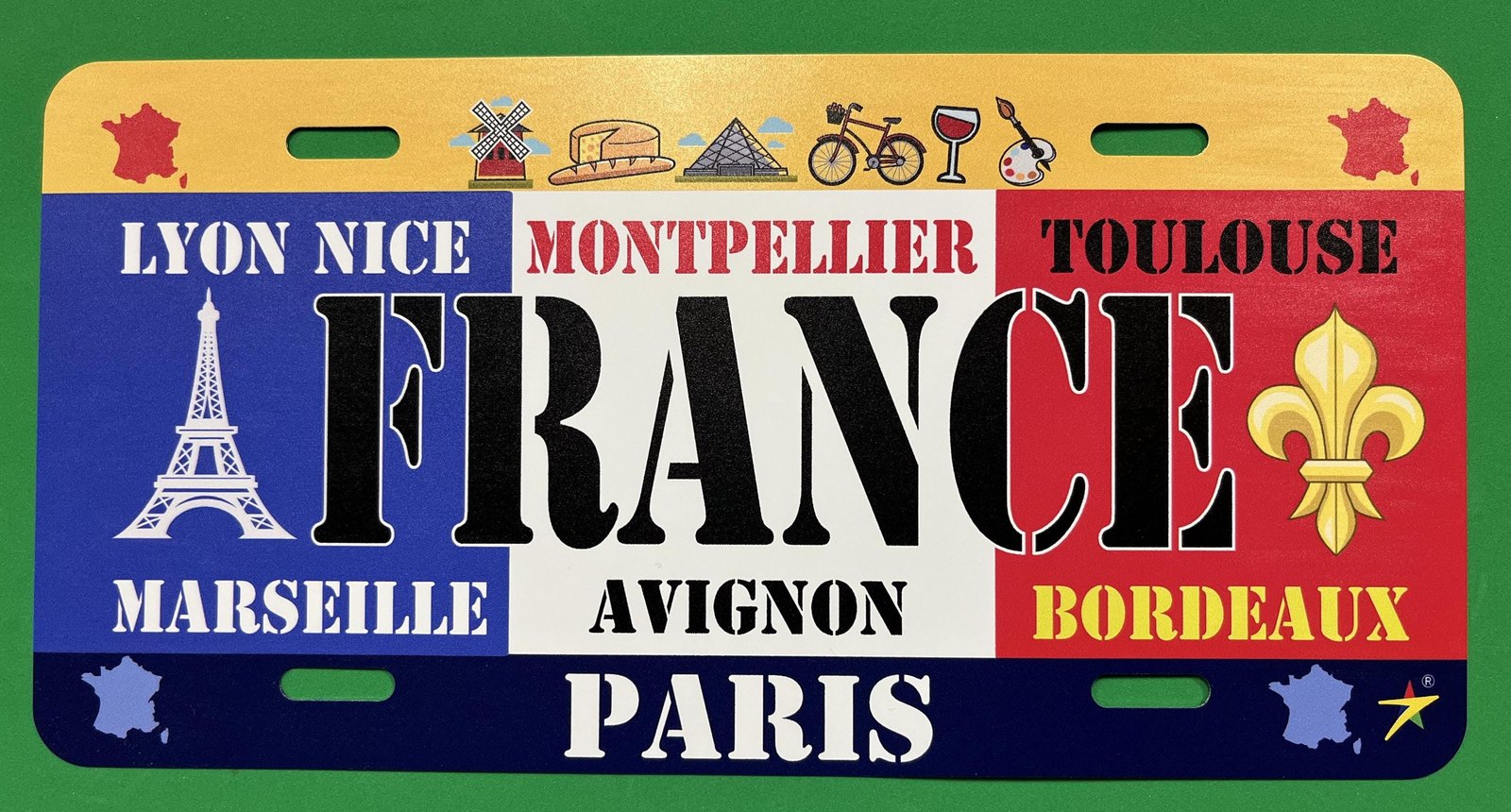 FRANCE Country Aluminum License Tag Size - 12"x6" Made in USA