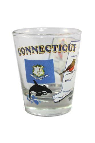 Connecticut Shot Glass – “The Constitution State” | 2 oz Souvenir iconic charm with collectible