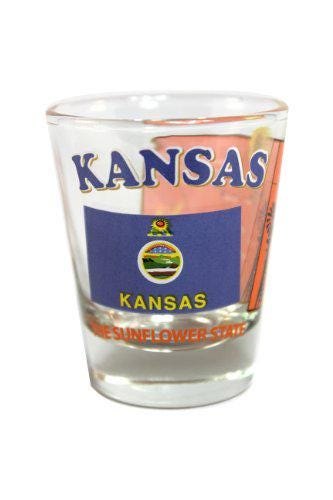 Kansas State Shot Glass – “The Sunflower State” | 2 oz Souvenir iconic charm with collectible